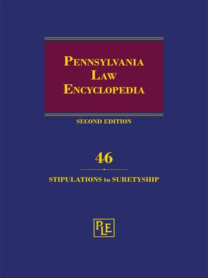 cover image of Pennsylvania Law Encyclopedia